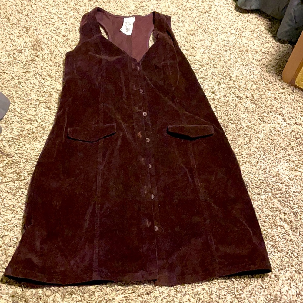 Corduroy button down dress